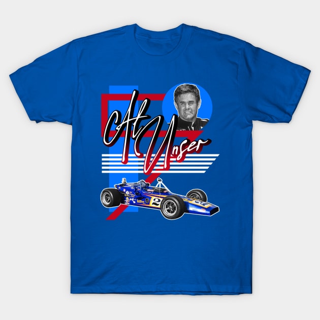 Al Unser ))(( Indy Racing Legend Car Tribute T-Shirt by darklordpug